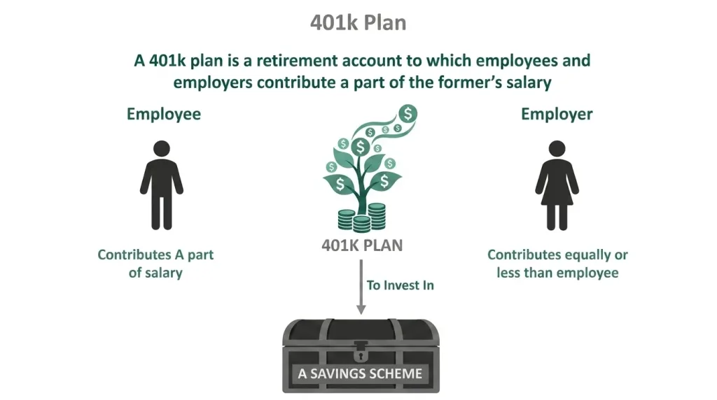 What Does 401(k) Stand For? 401(k) retirement savings plan concept