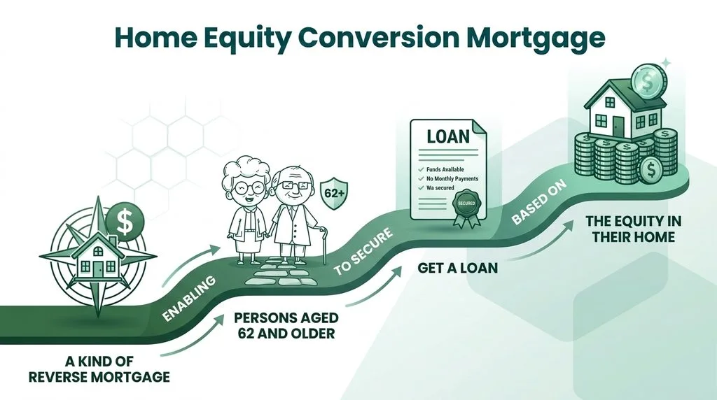 HECM home equity conversion mortgage explained diagram