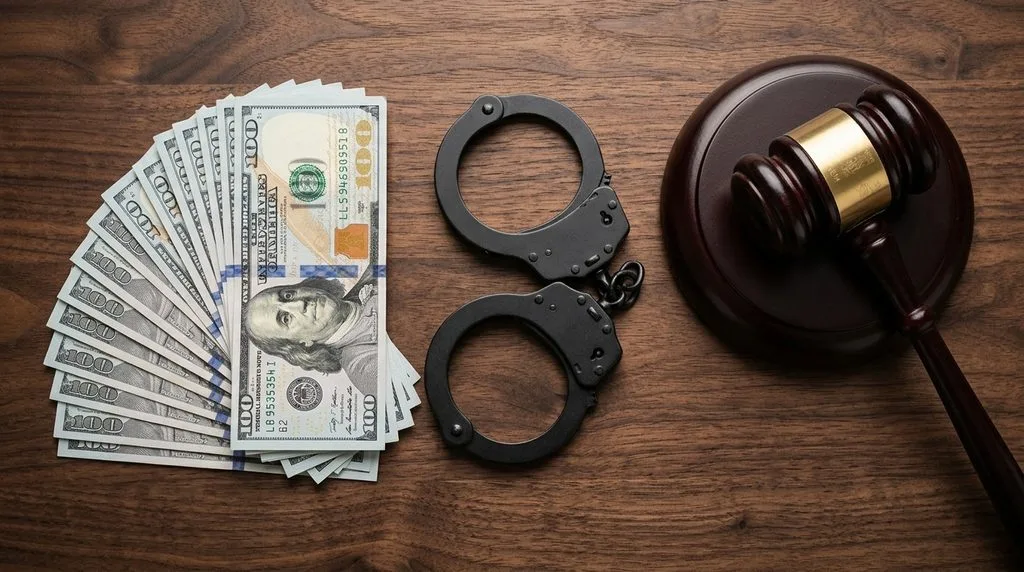 Handcuffs and money — CPN fraud penalties