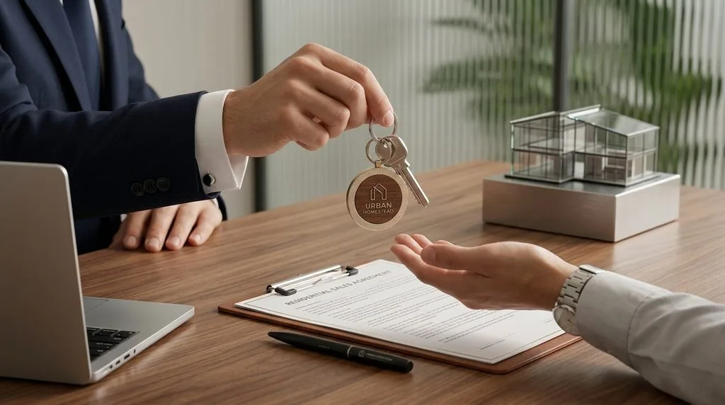 Home key transfer during real estate closing