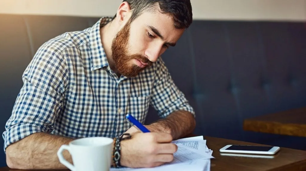 Personal loan paperwork on desk