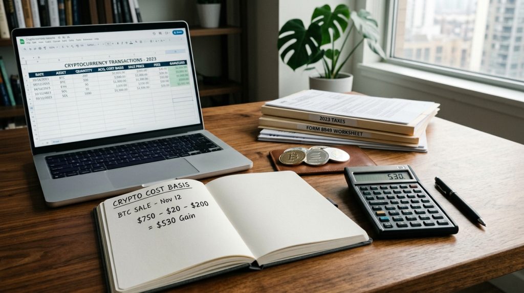 Calculating gain from the cost basis of airdropped crypto