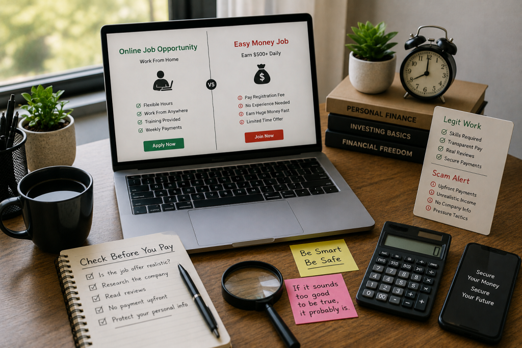 How to avoid online job scams when earning money from home