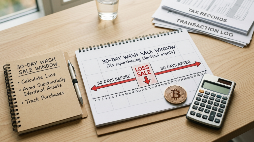 30-day wash sale window for crypto tax transactions