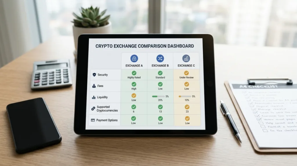 how to choose the right crypto exchange based on fees security and liquidity
