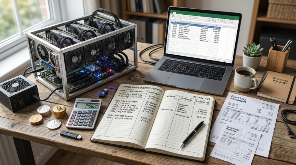 Crypto mining business expenses and tax recordkeeping