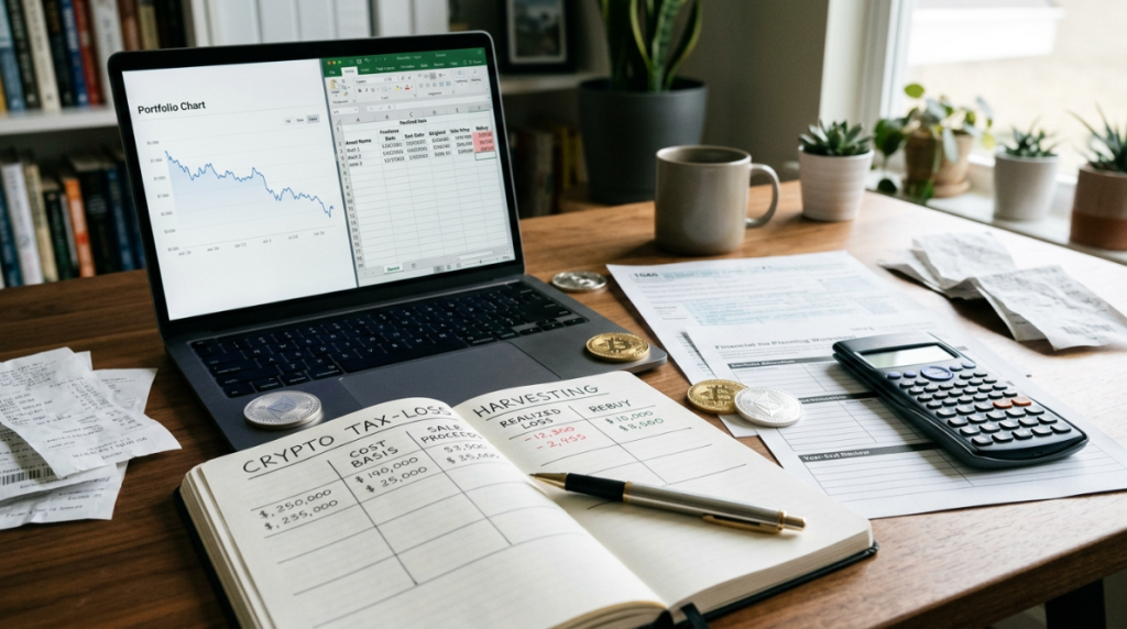 Crypto tax-loss harvesting and realized losses in 2026
