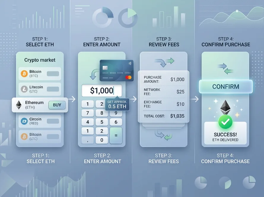 Step-by-step process for buying Ethereum
