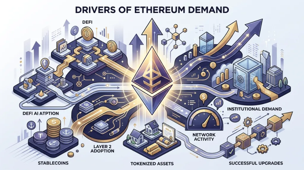 Factors that could drive Ethereum price higher in 2026