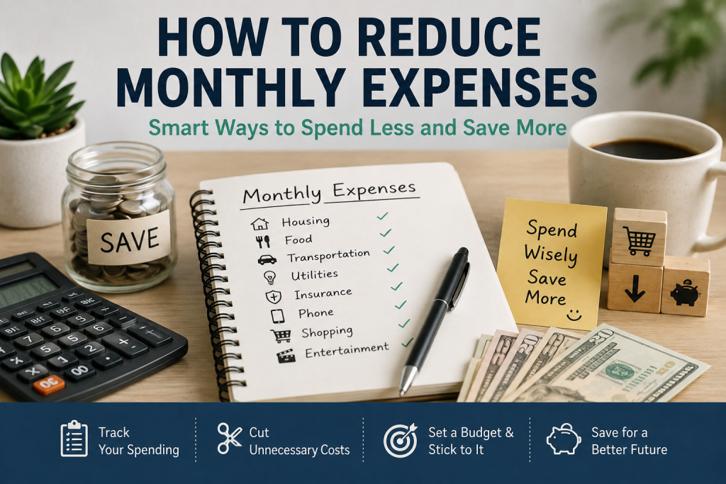 How to reduce monthly expenses by tracking spending and saving money