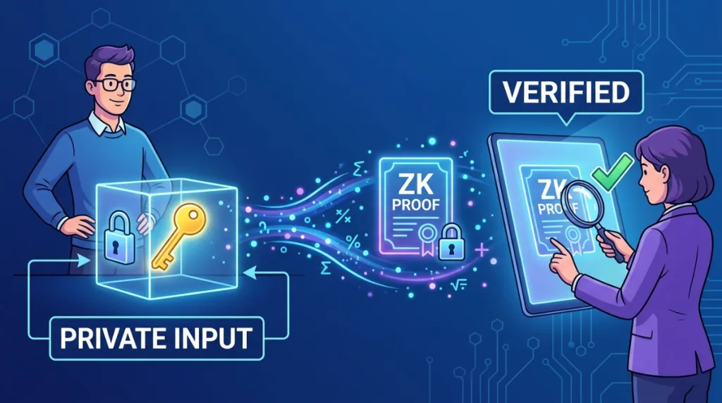 How a zero-knowledge proof lets a verifier confirm information without seeing the secret