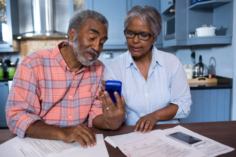 Couple planning retirement finances