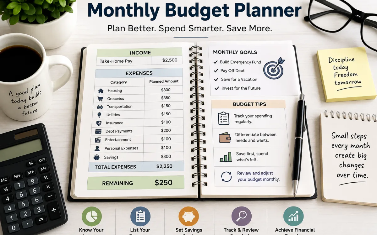 Monthly Budget Planner: A Simple Guide for Beginners