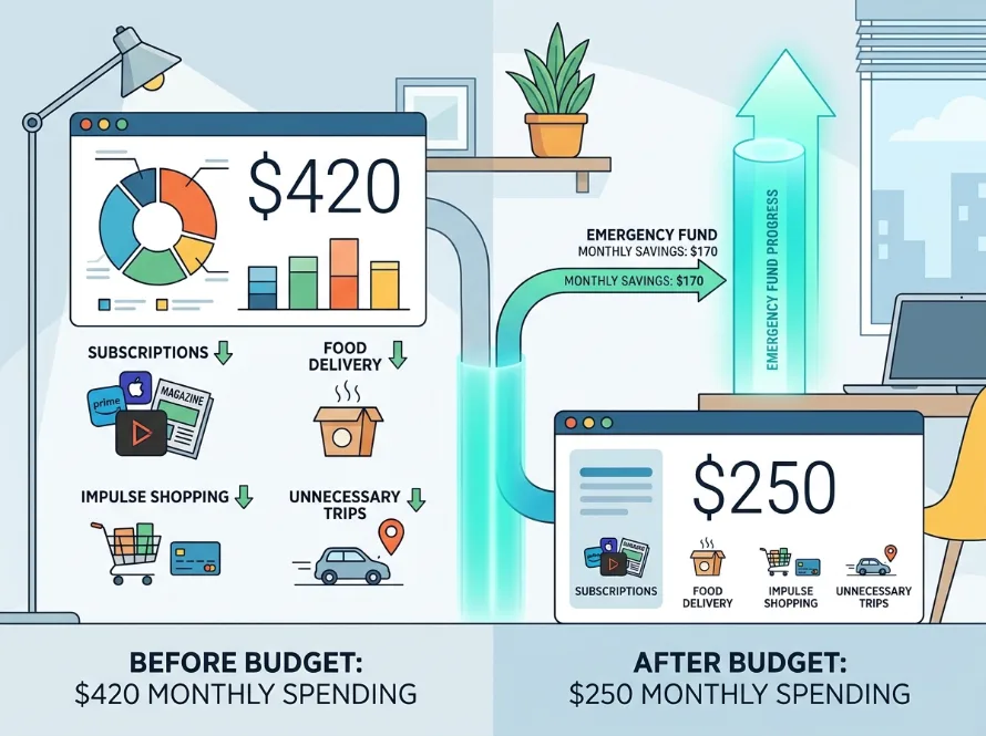 Monthly expense reduction creating more room for savings