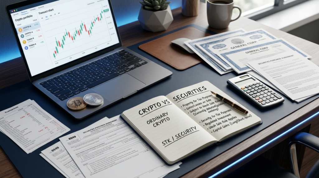 Ordinary crypto vs securities under the 2026 wash sale rule