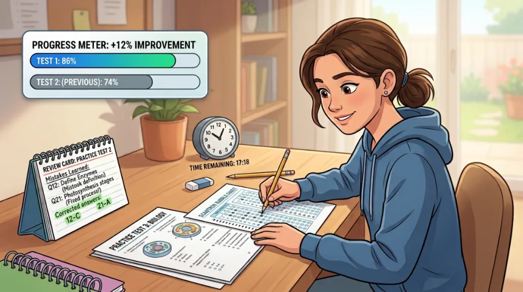 Practice tests help students identify weak areas before the real exam.