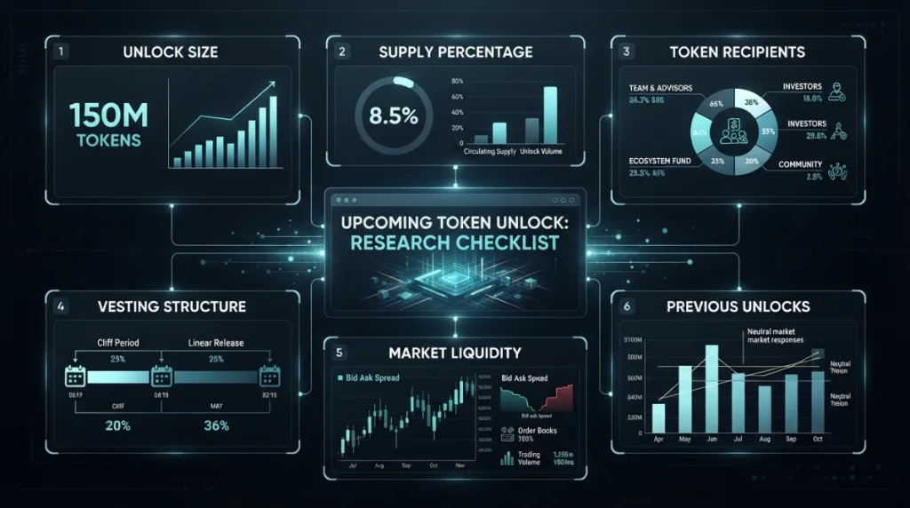 Key factors to check before a crypto token unlock