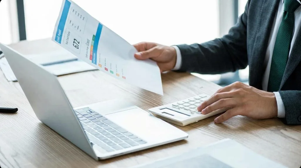 Landlord reviewing credit report