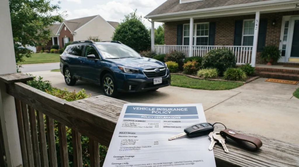 Auto insurance coverage for vehicle and liability protection