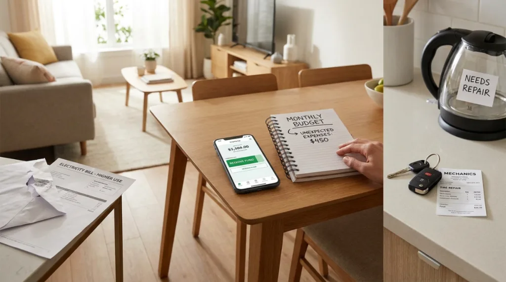 Financial buffer covering unexpected household and transportation expenses