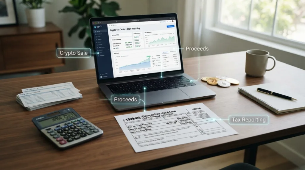 Form 1099-DA crypto tax reporting with proceeds and cost basis information