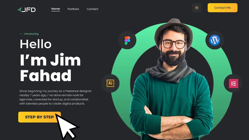 Freelance portfolio website example