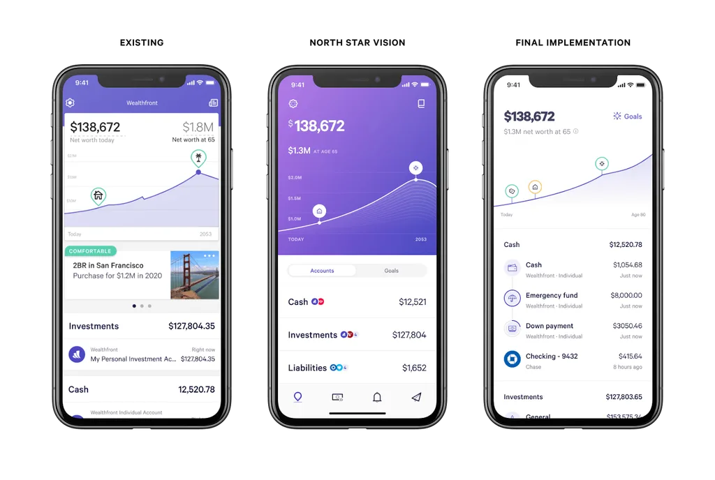 Wealthfront mobile app portfolio dashboard