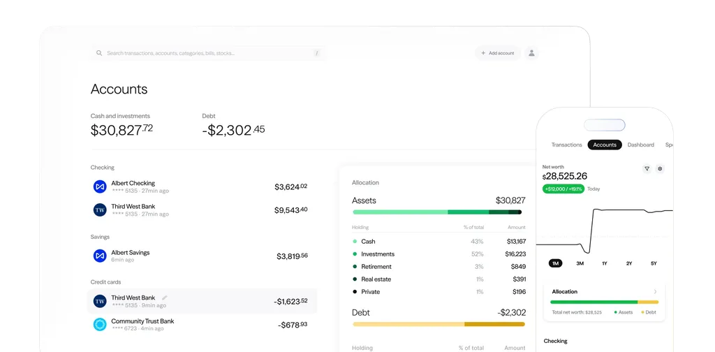 Albert app spending cash flow analysis