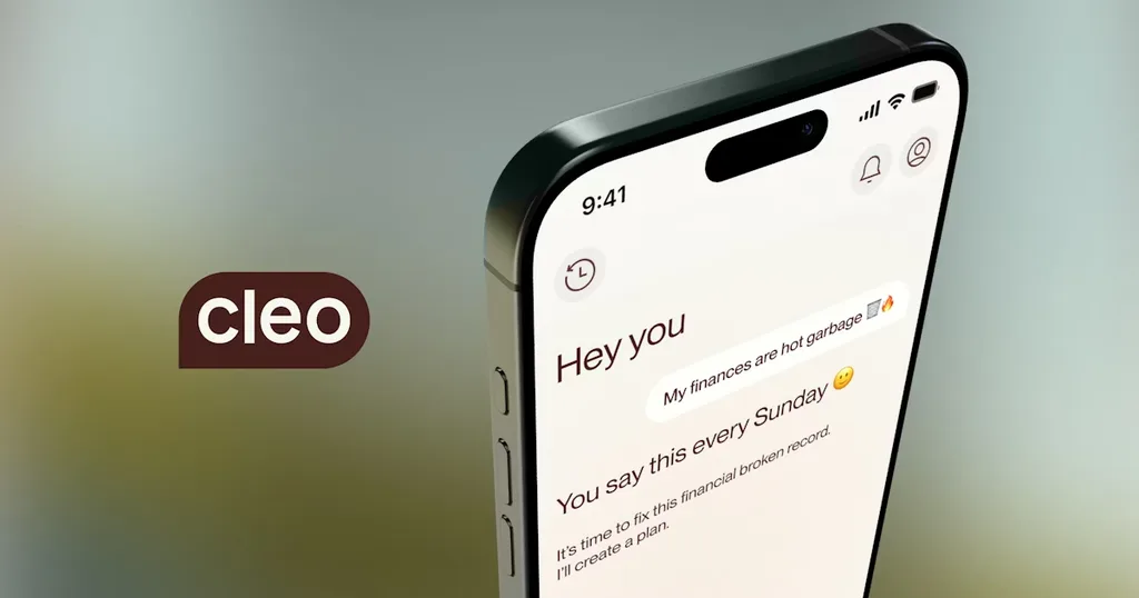 Cleo AI money coach chat interface