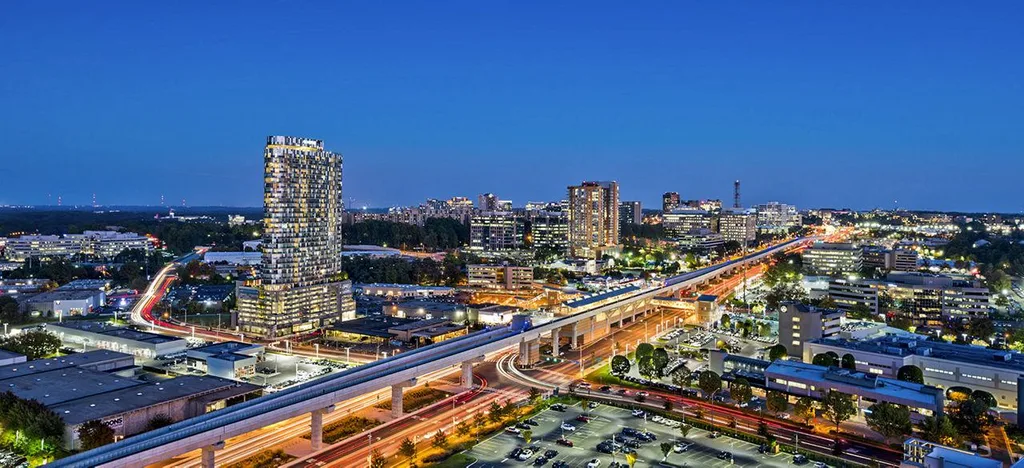 Tysons Corner skyline in Fairfax County, Virginia