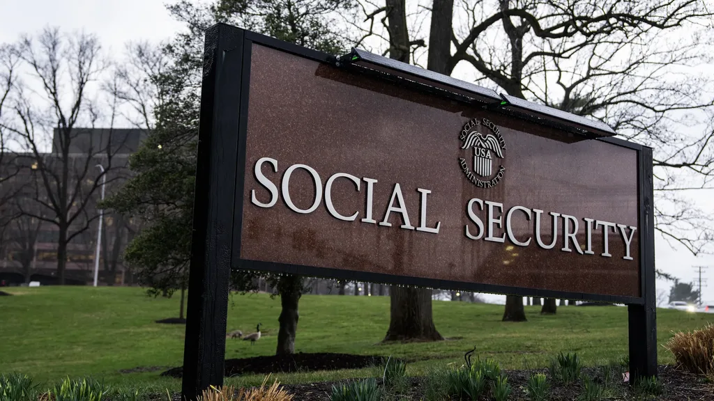 Social Security Administration building and sign