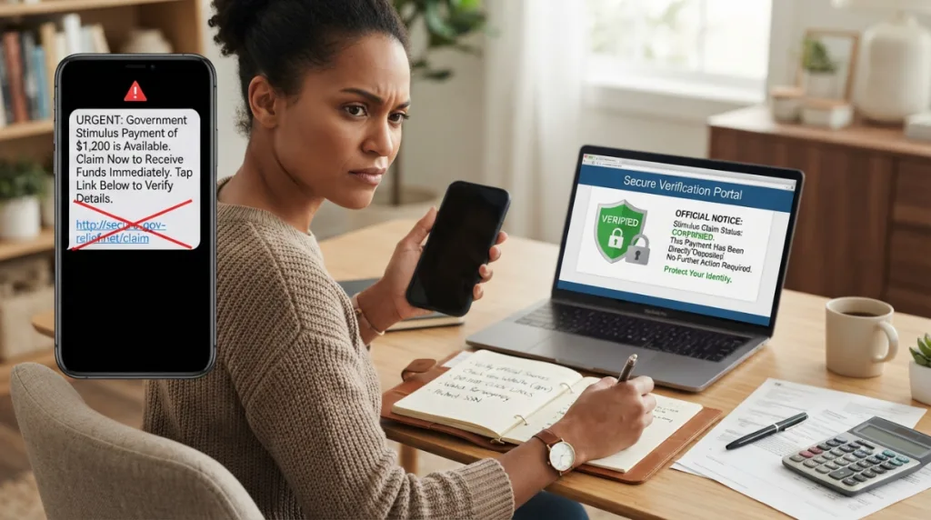 Protecting personal information from stimulus check scams