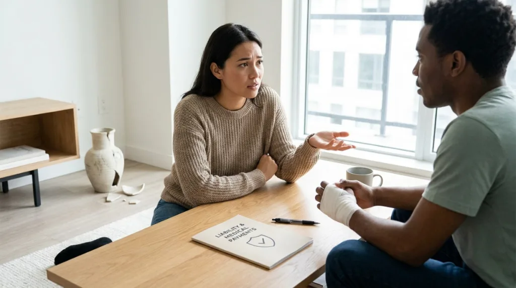 Renters insurance liability and medical payments coverage