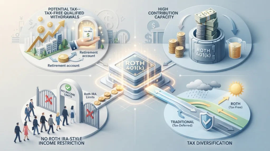 Key Roth 401(k) benefits for retirement savings
