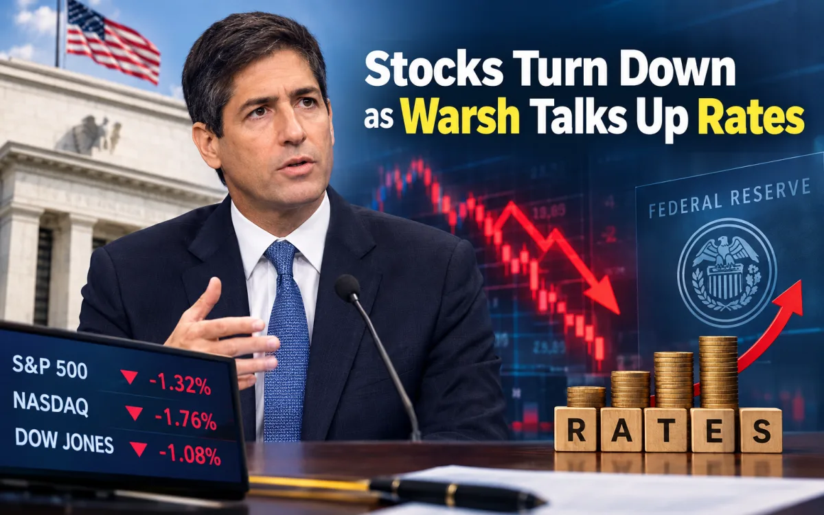 Stocks Turn Down as Warsh Talks Up Rates