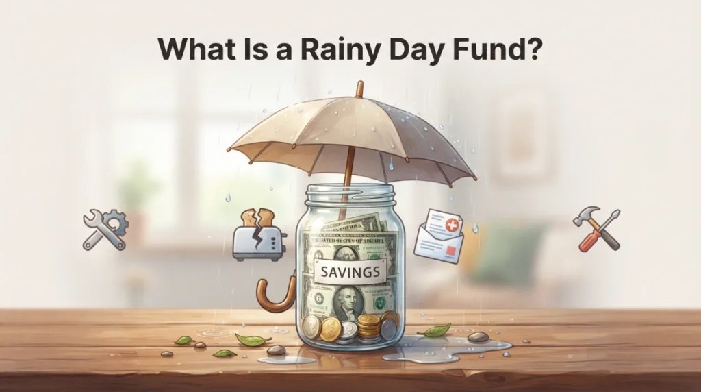 Rainy day fund savings protected for unexpected expenses