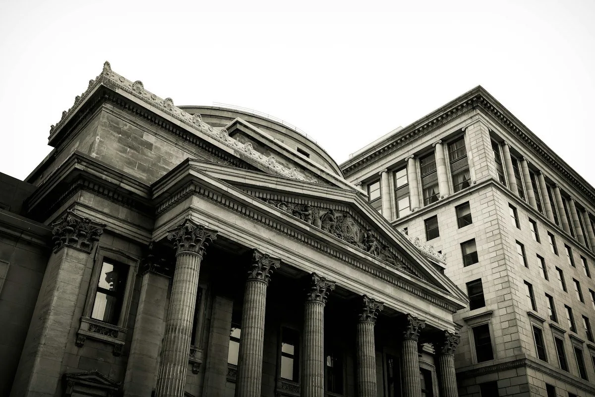 Bank building where savers open certificates of deposit for a CD ladder