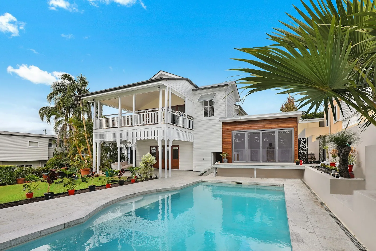 Suburban single-family home exterior on a quiet street